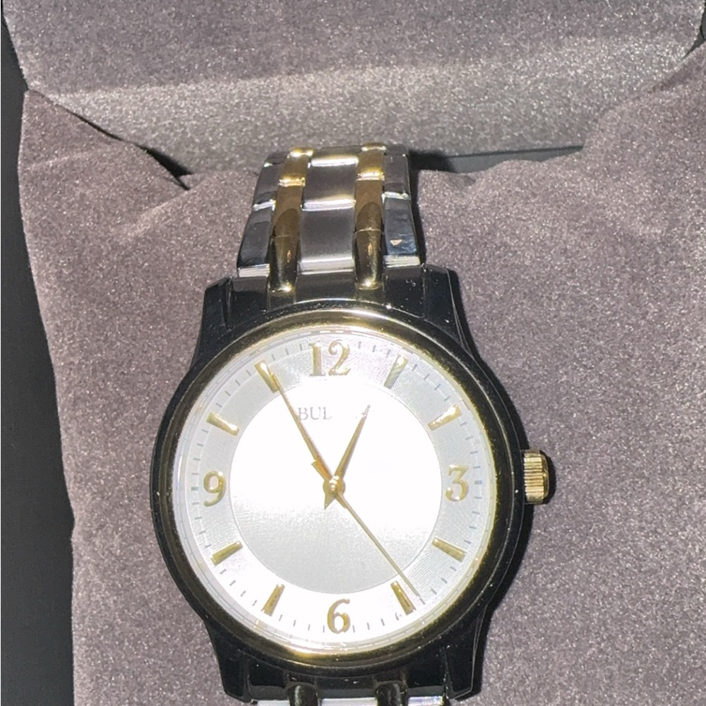 Bulova Two-Tone Silver and Gold Men's Watch